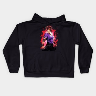 Kung Fu Anime Girl Kids Hoodie